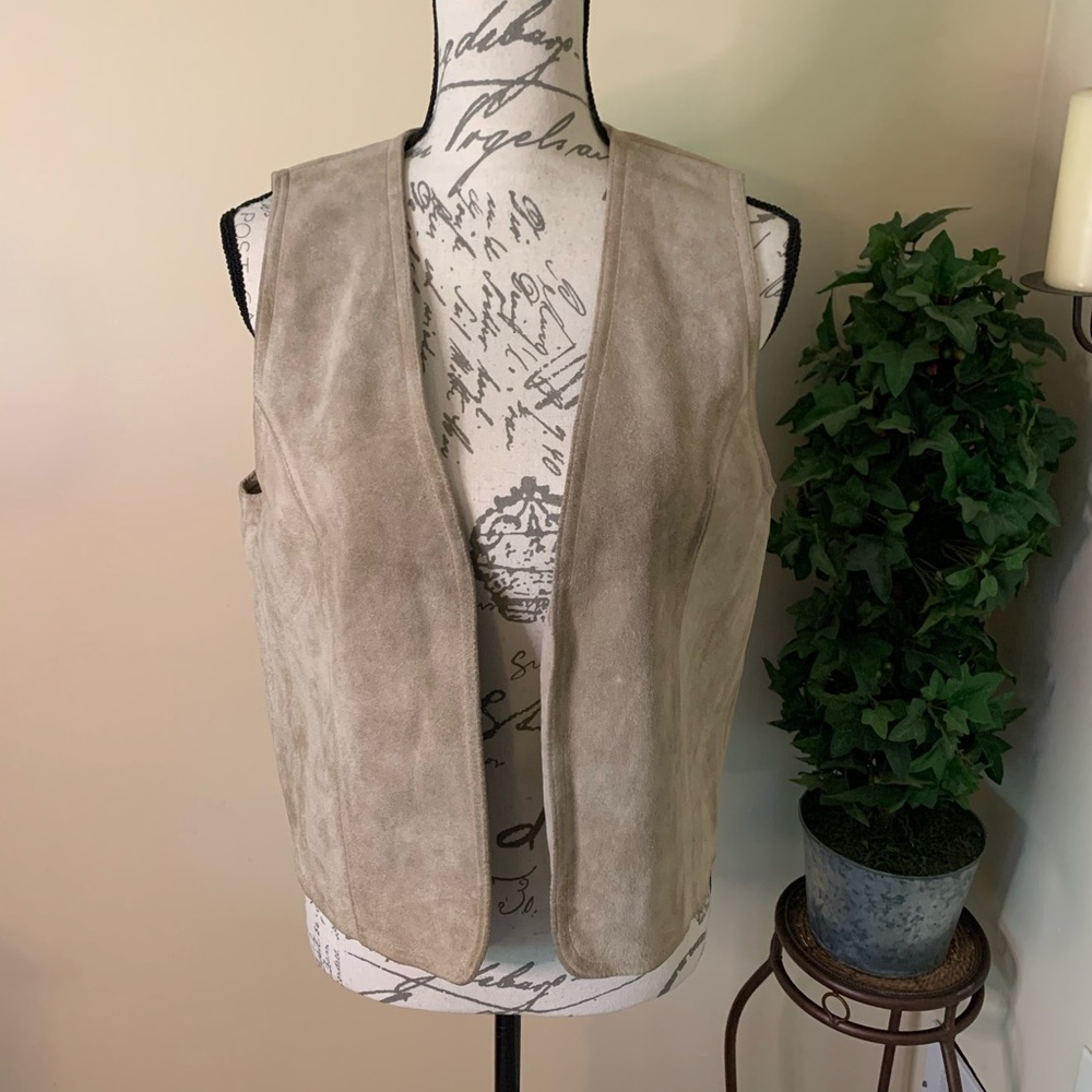 Vintage genuine suede vest